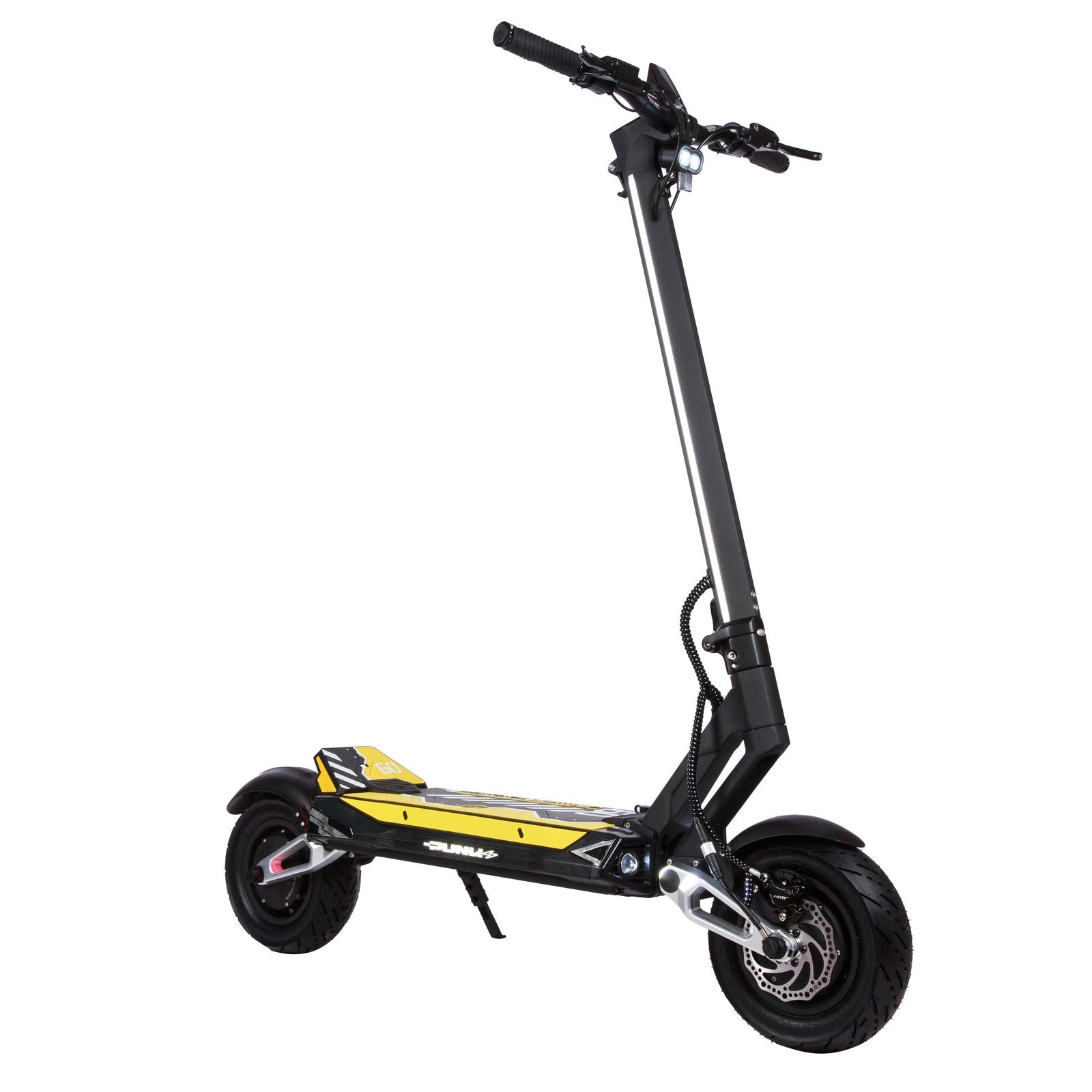 Punk Rebel electric scooter front three-quarter studio view