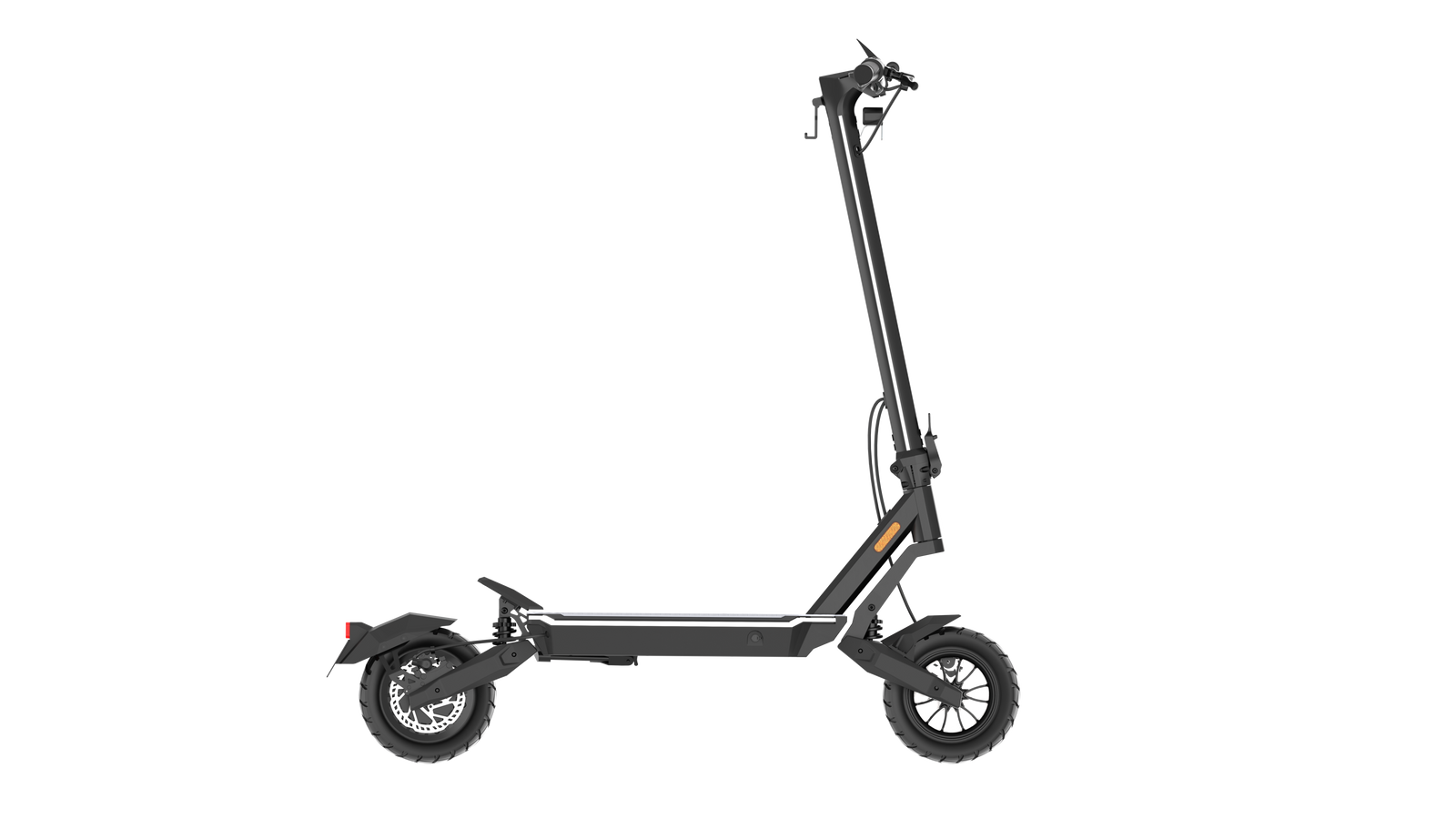 Punk Roamer electric scooter folded down flat