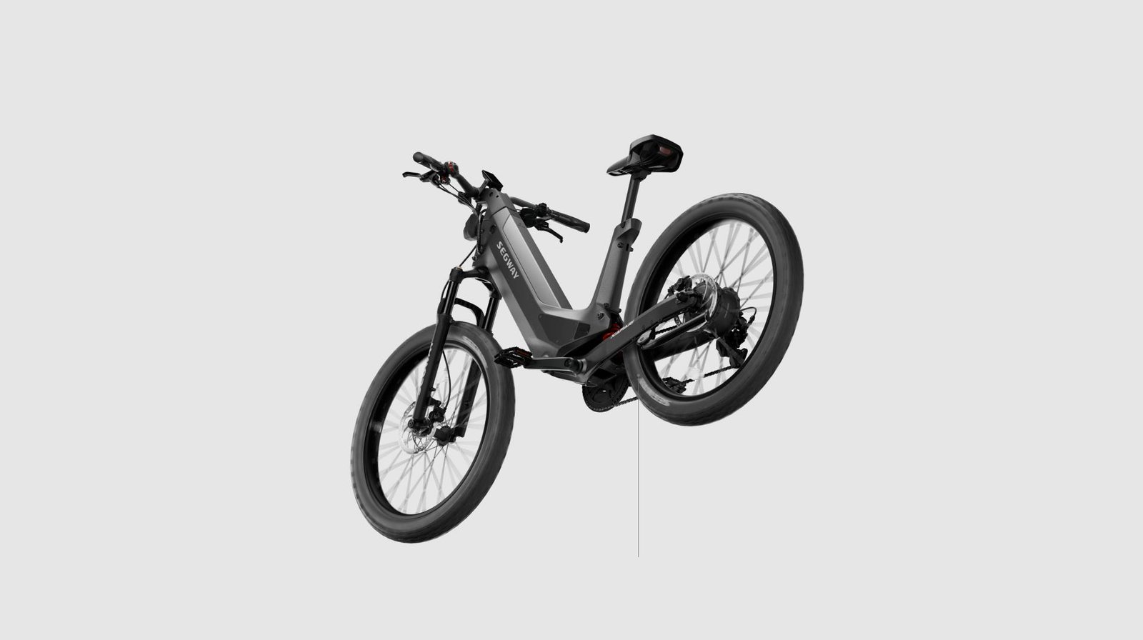 Segway Xafari electric bike render highlighting the 26 x 3 inch tires