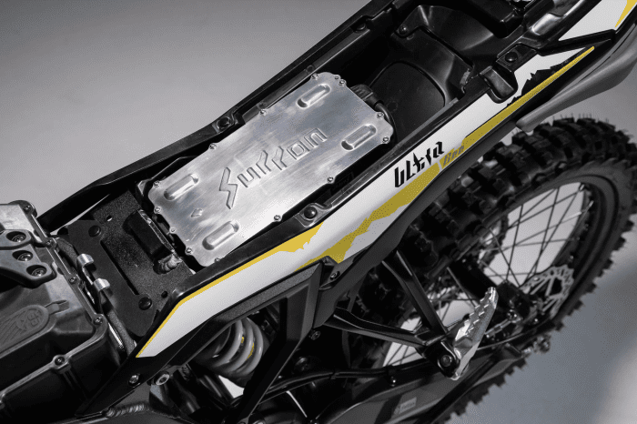 Surron Ultra Bee electric dirt bike ridden off-road