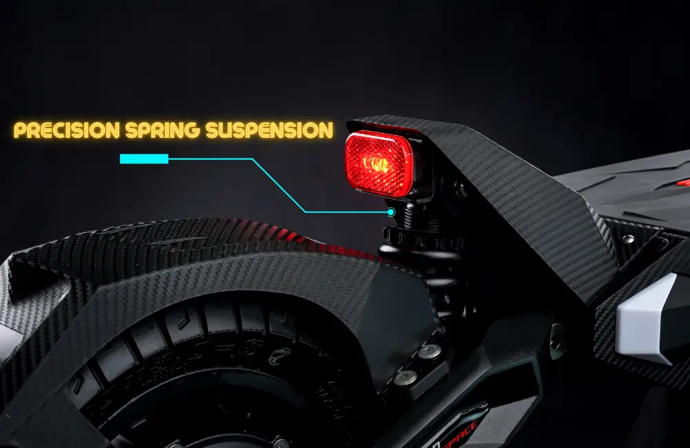 Spring suspension on the Teverun Space electric scooter