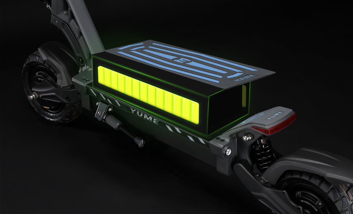 YUME Hawk electric scooter 60V 22.5Ah battery in the deck