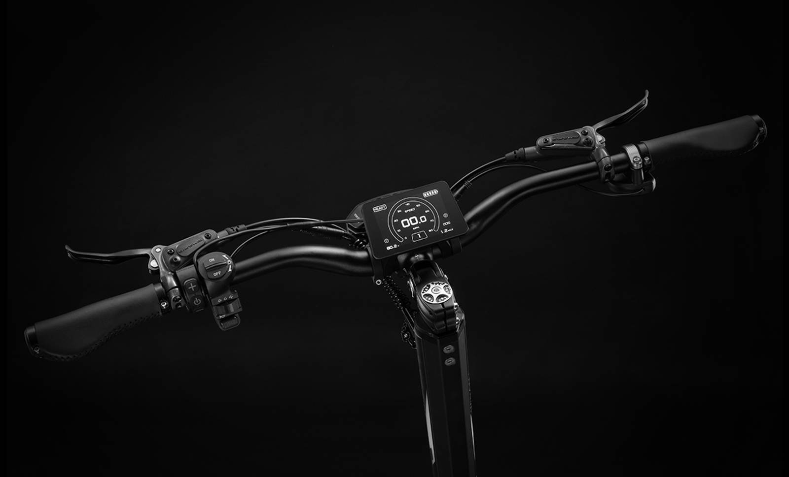 YUME Predator electric scooter TFT display in an aluminum housing