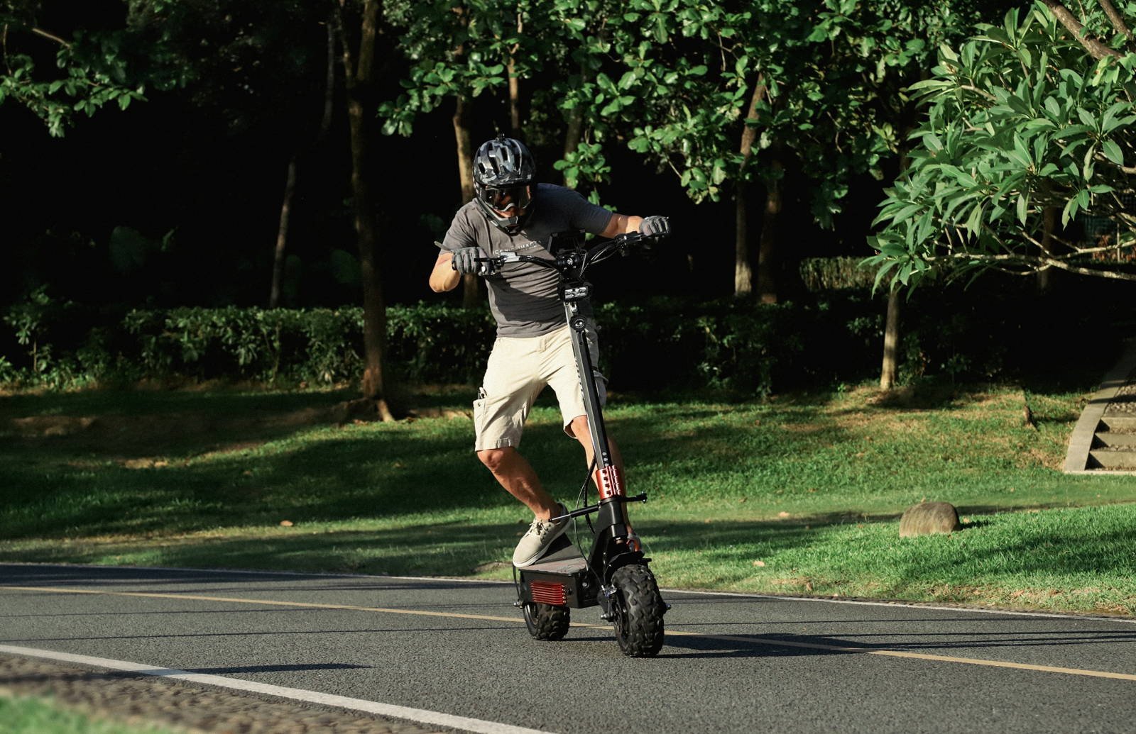 YUME Predator electric scooter at rest outdoors
