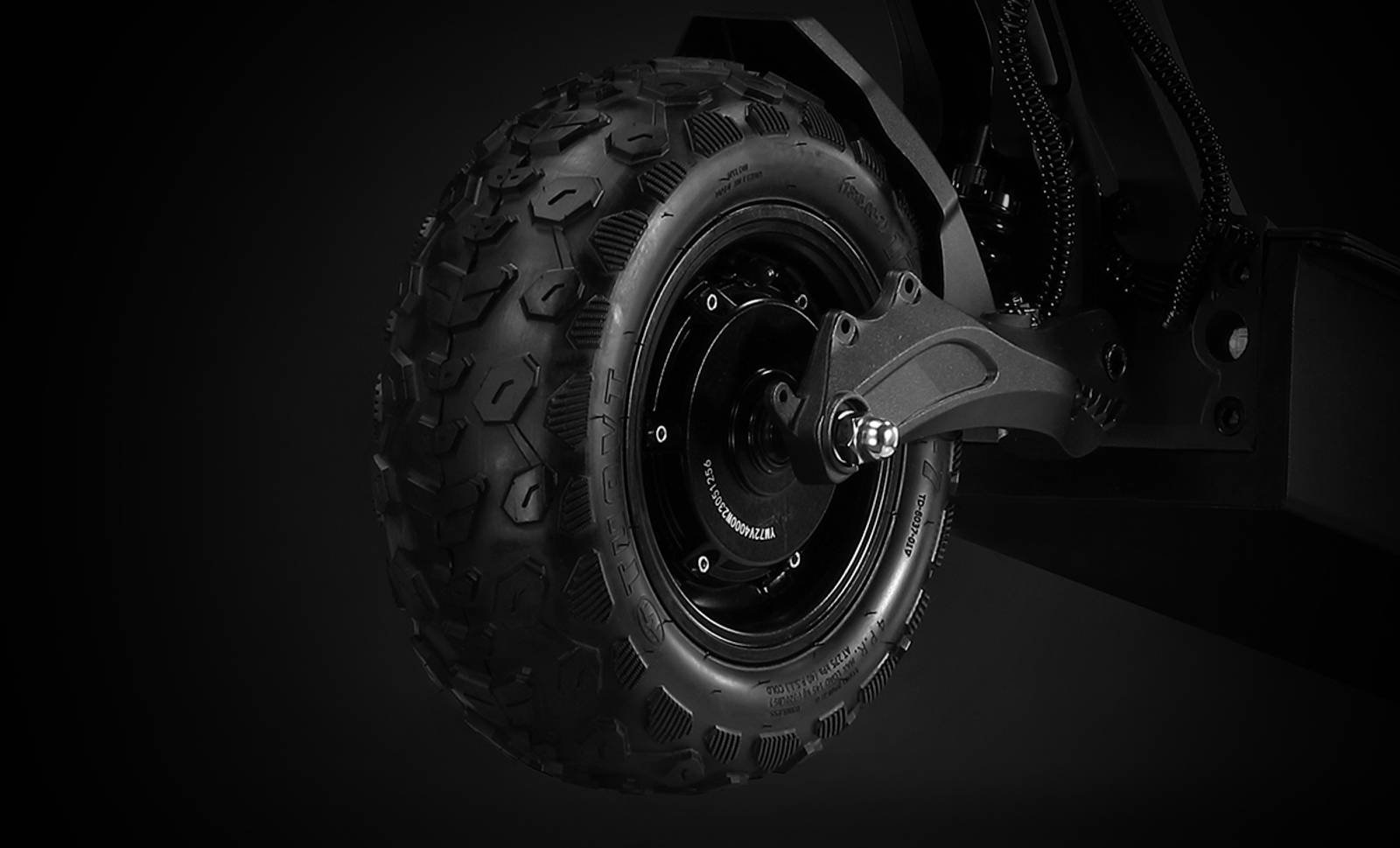 YUME Predator electric scooter rebound-adjustable hydraulic shock absorbers
