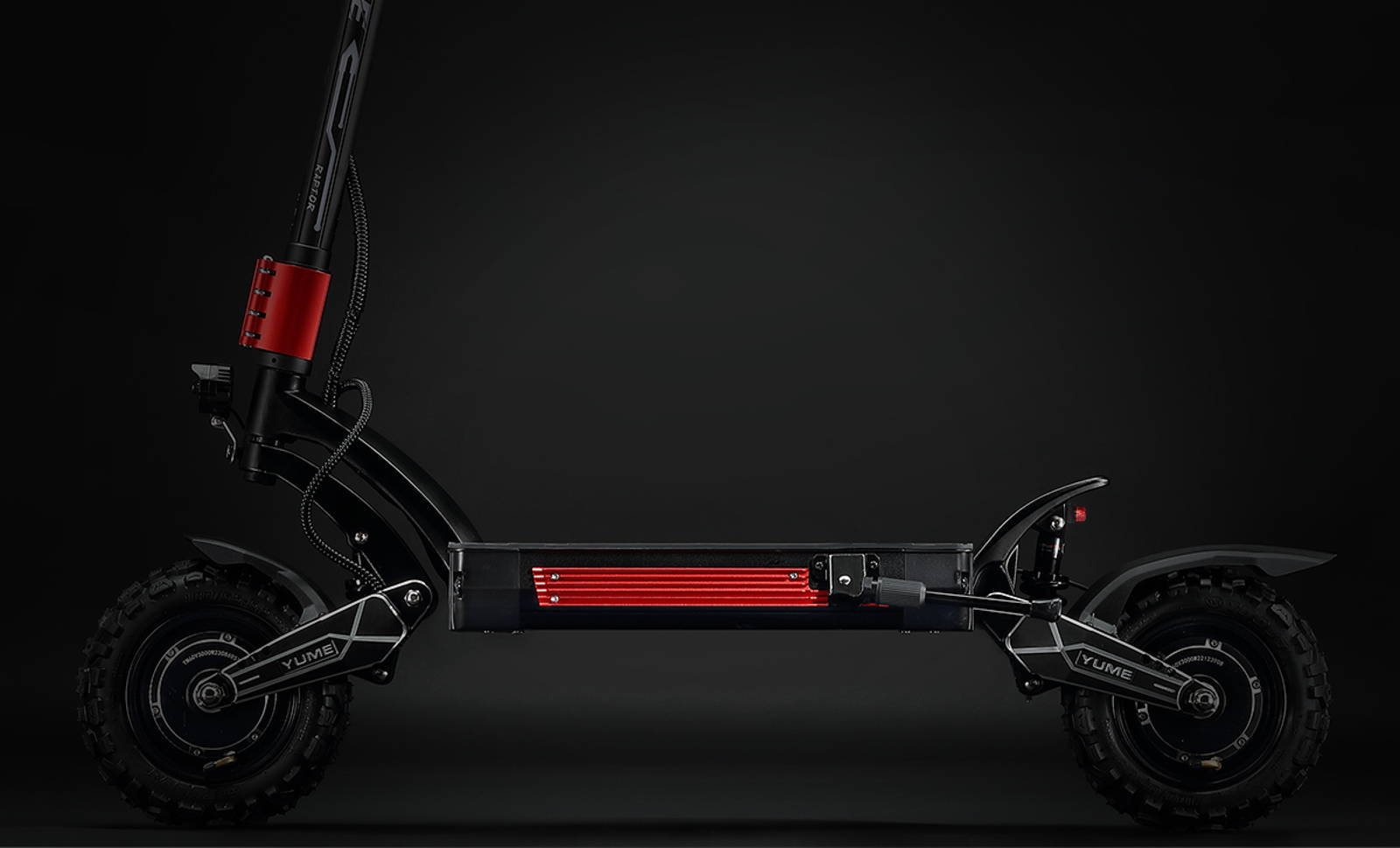 YUME Raptor electric scooter forged 6061 aluminum frame and finned battery box