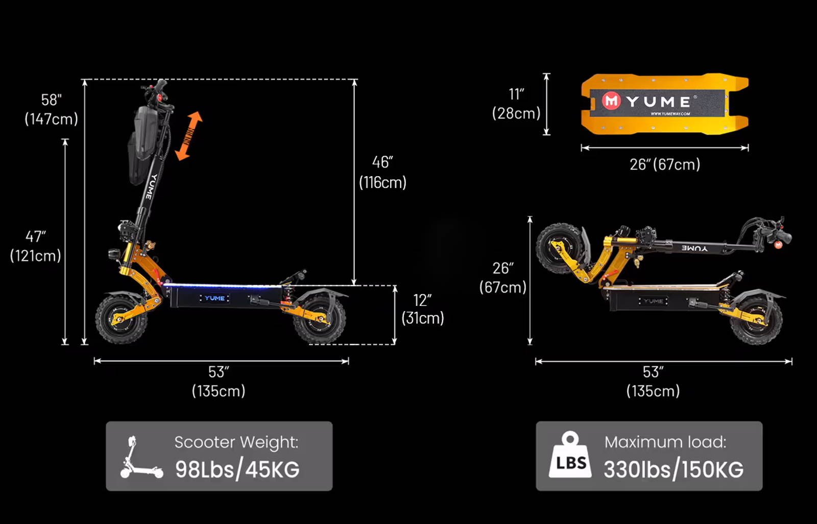 YUME X11+ electric scooter at rest between rides